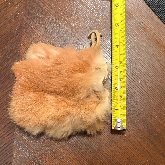 Fluffy Tan Rabbit Fur Pouch Accessory - Picture 6 of 6